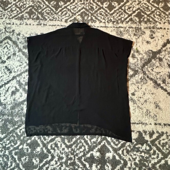 Sheer V Neck button down bathing suit cover up - Picture 3 of 4